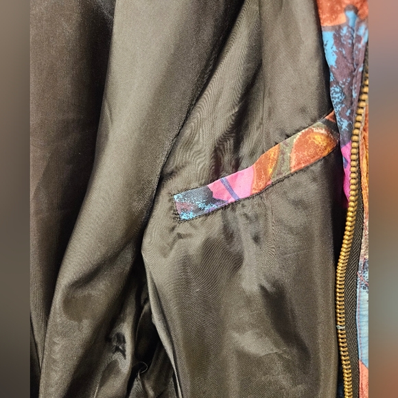 Vintage - Silk Sara Roberts NWOT Bomber Jacket - Size L - Picture 3 of 10